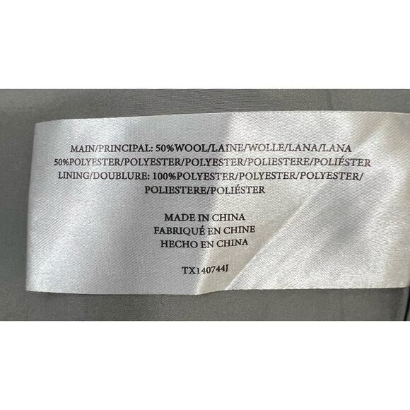 The Fifth Open Front Fully Lined Wool Coat -Gray- Women's X-Small - Picture 5 of 6